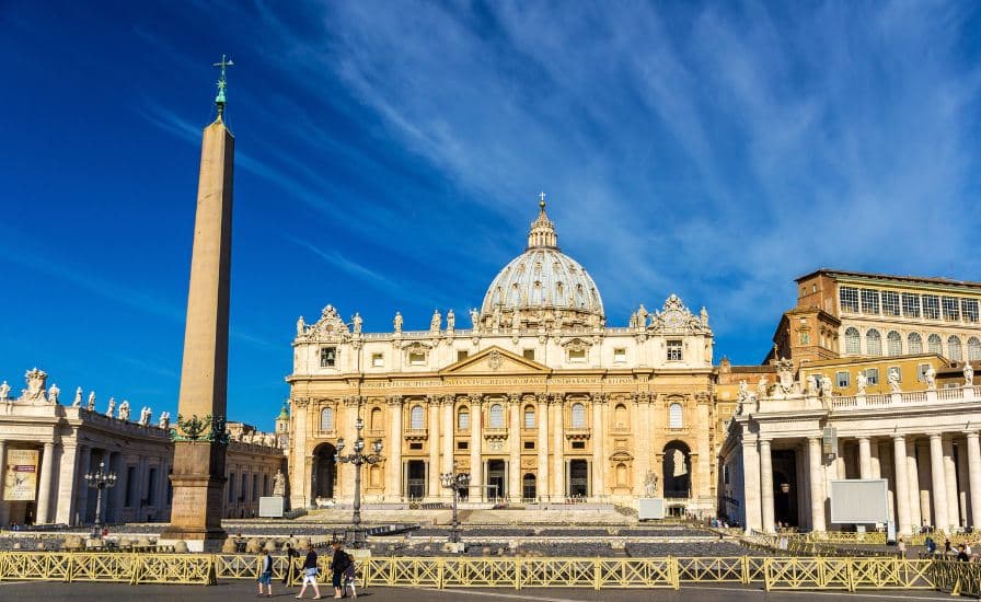 st. Peter's Basilica, a magnificent Renaissance church in Vatican City